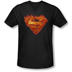 Superman - Mens Hot Metal V-Neck T-Shirt