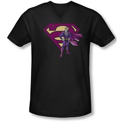 Superman - Mens Bizarro & Logo V-Neck T-Shirt