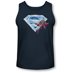 Superman - Mens Superman & Crystal Logo Tank-Top