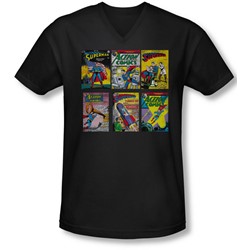 Superman - Mens Sm Covers V-Neck T-Shirt