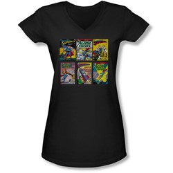 Superman - Juniors Sm Covers V-Neck T-Shirt