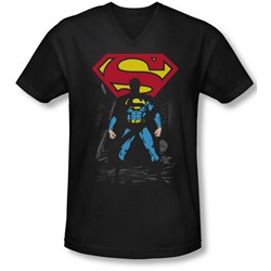 Superman - Mens Dark Alley V-Neck T-Shirt