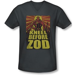 Superman - Mens Zod Poster V-Neck T-Shirt