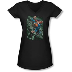 Superman - Juniors Indestructible V-Neck T-Shirt