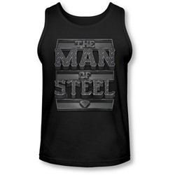Superman - Mens Steel Text Tank-Top