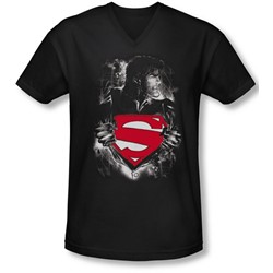 Superman - Mens Darkest Hour V-Neck T-Shirt