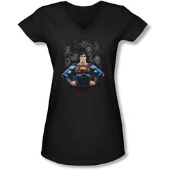 Superman - Juniors Villains V-Neck T-Shirt