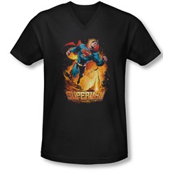 Superman - Mens Space Case V-Neck T-Shirt
