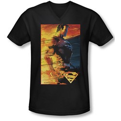 Superman - Mens Fireproof V-Neck T-Shirt