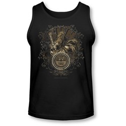 Sun - Mens Scroll Around Rooster Tank-Top
