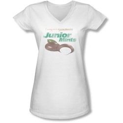 Tootsie Roll - Juniors Junior Mints Logo V-Neck T-Shirt