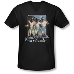 Three Stooges - Mens Knucklesheads On Vacation V-Neck T-Shirt