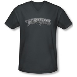 Three Stooges - Mens Metallic Logo V-Neck T-Shirt