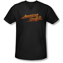 American Grafitti - Mens Neon Logo V-Neck T-Shirt