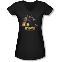 Hellboy Ii - Juniors Poster Art V-Neck T-Shirt