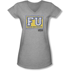 Animal House - Juniors Faber University V-Neck T-Shirt