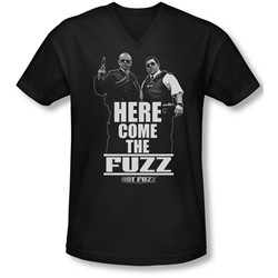 Hot Fuzz - Mens Here Come The Fuzz V-Neck T-Shirt
