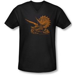 Jurassic Park - Mens Tri Mount V-Neck T-Shirt