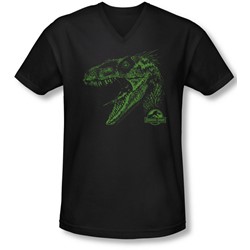 Jurassic Park - Mens Raptor Mount V-Neck T-Shirt