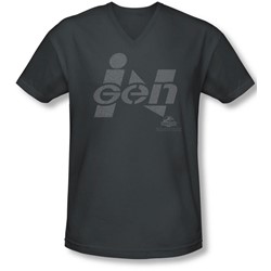 Jurassic Park - Mens Ingen Logo V-Neck T-Shirt