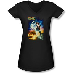 Back To The Future - Juniors Poster V-Neck T-Shirt