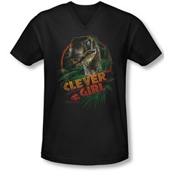 Jurassic Park - Mens Clever Girl V-Neck T-Shirt