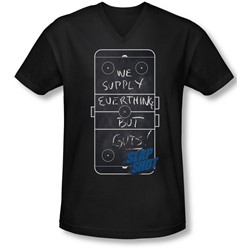 Slap Shot - Mens Chalkboard V-Neck T-Shirt