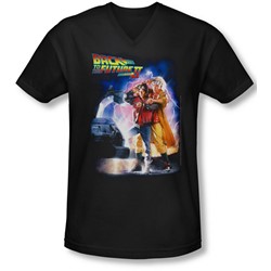 Back To The Future Ii - Mens Poster V-Neck T-Shirt