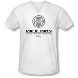 Back To The Future Ii - Mens Mr. Fusion Logo V-Neck T-Shirt