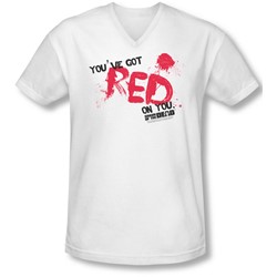 Shaun Of The Dead - Mens Red On You V-Neck T-Shirt