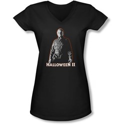 Halloween Ii - Juniors Michael Myers V-Neck T-Shirt