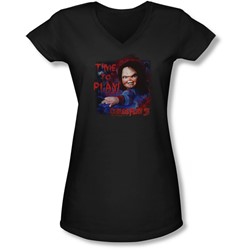 Childs Play 3 - Juniors Time To Play V-Neck T-Shirt