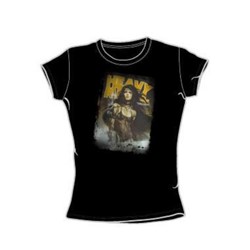 Heavy Metal - Fall '05 Cover - Juniors Black S/S T-Shirt For Women