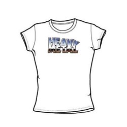 Heavy Metal - Heavy Metal Logo - Juniors White S/S T-Shirt For Women