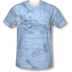 Star Trek - Mens Blue Print T-Shirt