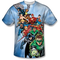 Jla - Mens Heroes Unite T-Shirt