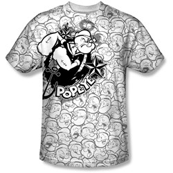 Popeye - Mens Many Faces Of Popeye T-Shirt