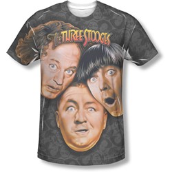 Three Stooges - Mens Stooges All Over T-Shirt