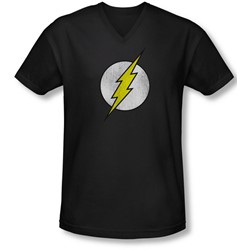 Dco - Mens Flash Logo Distressed V-Neck T-Shirt