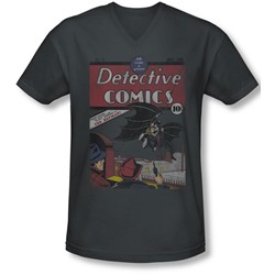 Dc - Mens Detective #27 Distressed V-Neck T-Shirt
