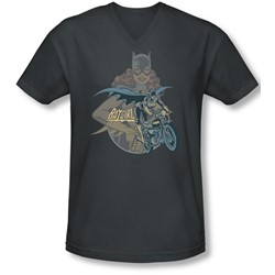 Dc - Mens Batgirl Biker V-Neck T-Shirt