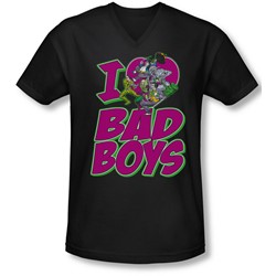 Dc - Mens I Heart Bad Boys V-Neck T-Shirt