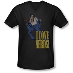 Dc - Mens I Love Nerds V-Neck T-Shirt