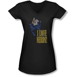 Dc - Juniors I Love Nerds V-Neck T-Shirt