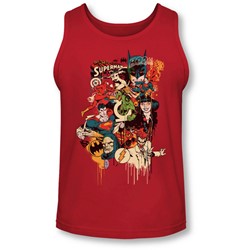 Dc - Mens Dripping Characters Tank-Top