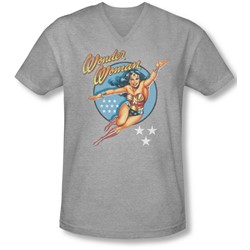 Dco - Mens Wonder Woman Vintage V-Neck T-Shirt
