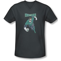 Dco - Mens Desaturated Green Lantern V-Neck T-Shirt