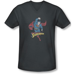 Dco - Mens Desaturated Superman V-Neck T-Shirt