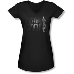 Dc - Juniors Kneel Zod V-Neck T-Shirt