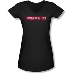 Warehouse 13 - Juniors Logo V-Neck T-Shirt
